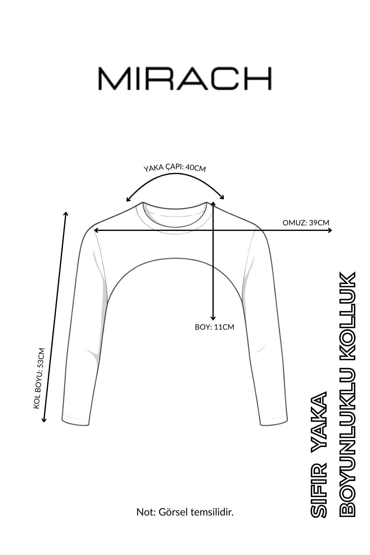 2'li Paket 2 Adet Beyaz Sıfır Yaka Boyunluklu Kolluk