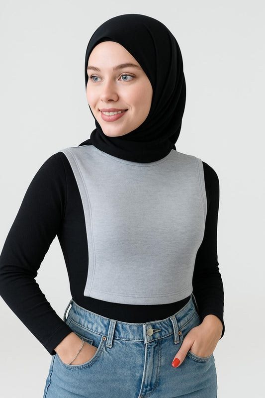 Balıkçı Kolsuz Boyunluk - Gri