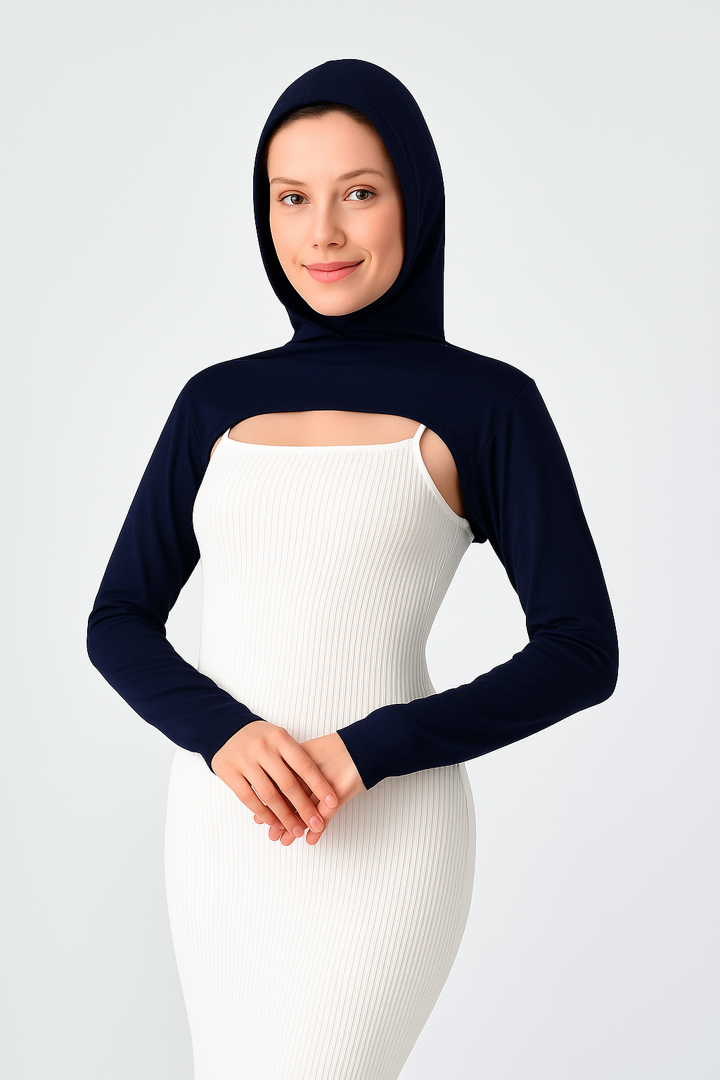 Boneli Boyunluklu Kolluk - Lacivert