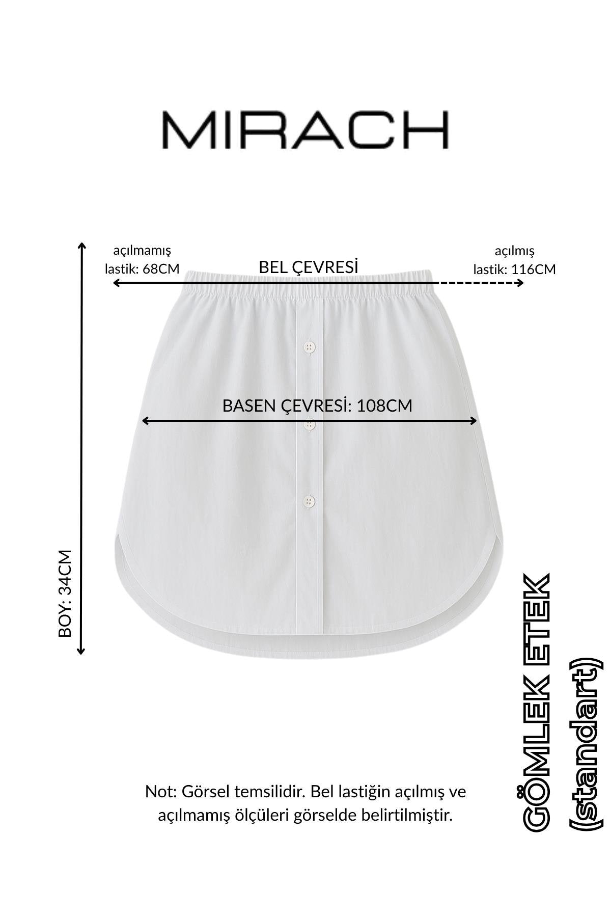 Gömlek Etek - Kot Rengi