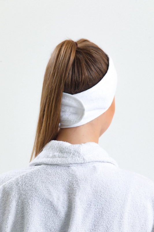 Havlu Saç Bandı %100 Pamuk Beyaz (1 Adet)