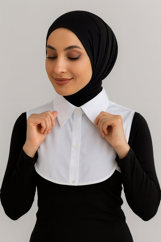 Mini Klasik Gömlek Yakası - Beyaz