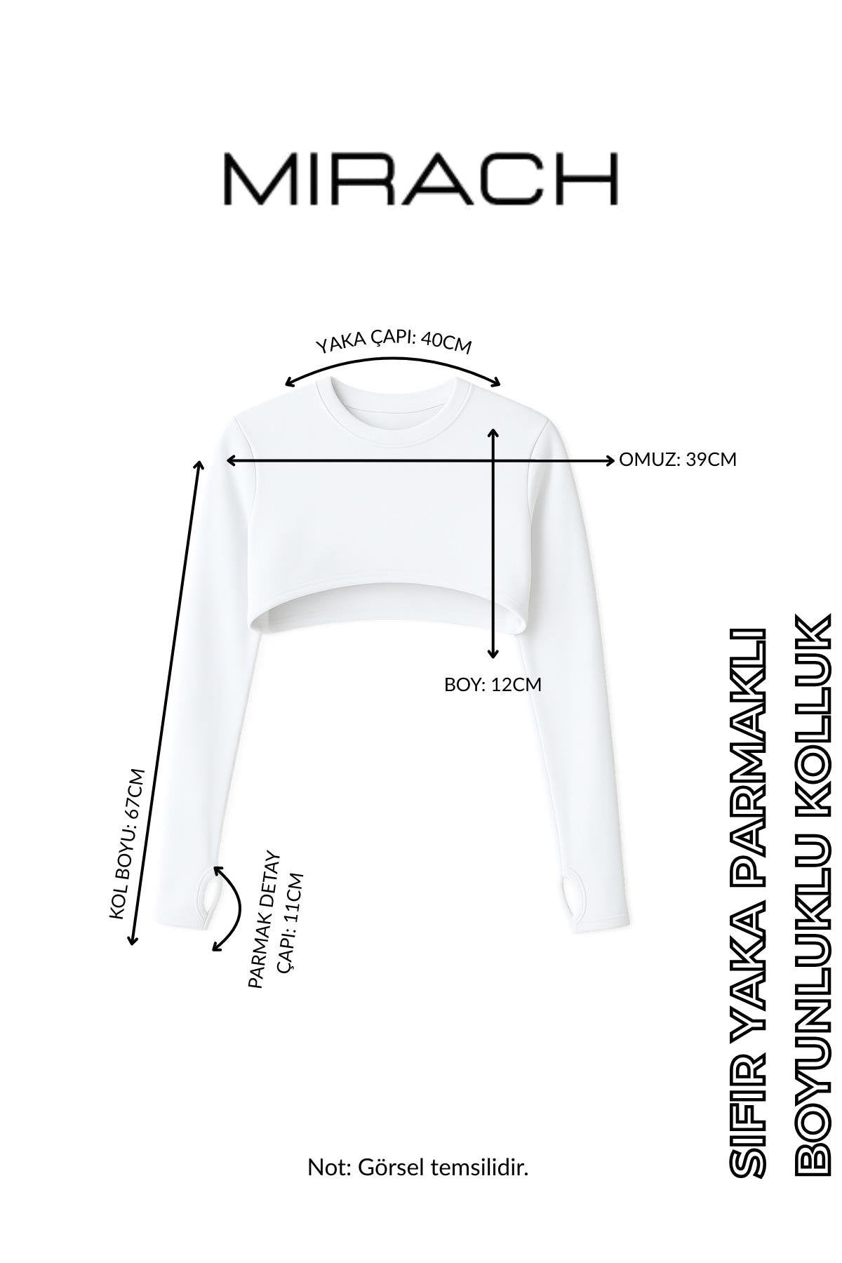 Dik Yaka Parmaklı Boyunluklu Kolluk - Siyah