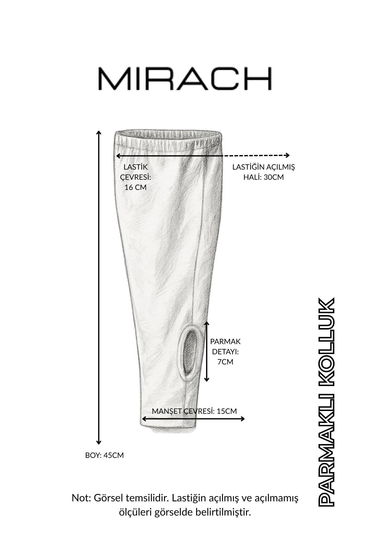 Parmak Detaylı Lastikli Kolluk - Siyah