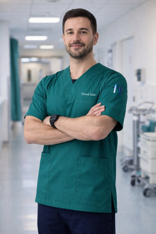 قميص تنظيف من قطعة واحدة - أسود