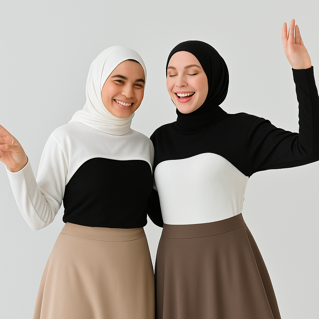 Yazlık kolluk ve tesettür boyunluk ile hafif ve rahat stil