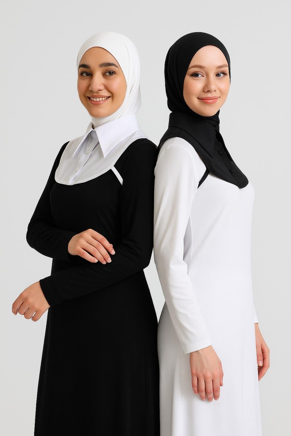 Kazak İçi Gömlek Yakası | Takma Yaka Aparatı | Katmanlı Görünüm | Şık Kombin Tamamlayıcı Kadın Aksesuarı