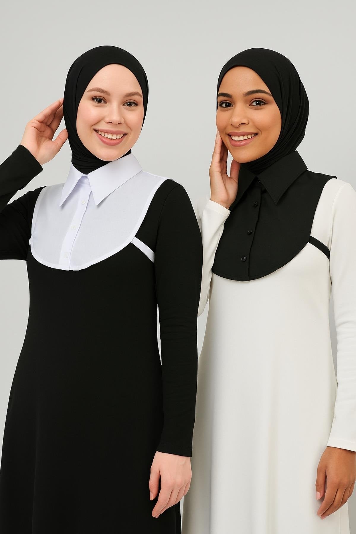 Kazak İçi Gömlek Yakası | Takma Yaka Aparatı | Katmanlı Görünüm | Şık Kombin Tamamlayıcı Kadın Aksesuarı