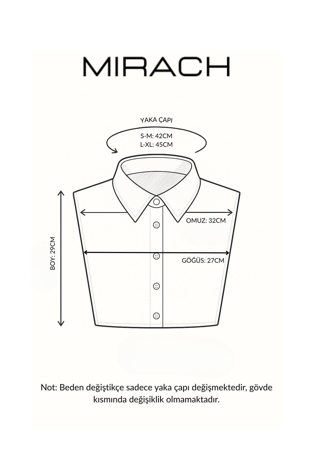 2'li Paket Seyyar Gömlek Yakası - Siyah ve Beyaz