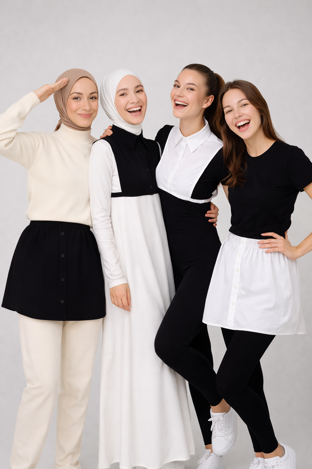 4’lü Paket Gömlek Yaka ve Gömlek Etek Seti