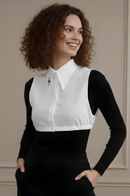 Flamingo Muse Shirt Collar