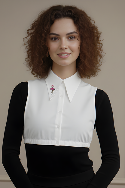 Flamingo Muse Shirt Collar