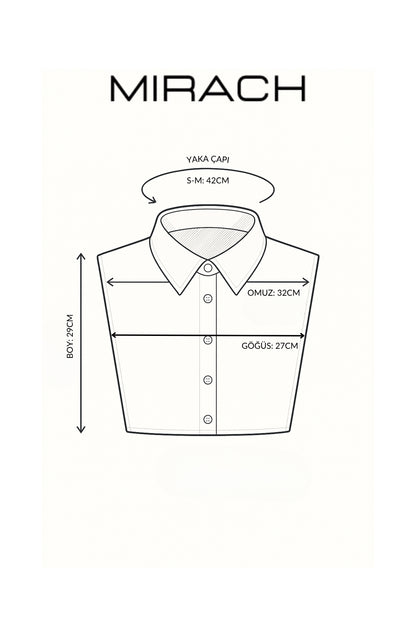 طوق قميص مع تفاصيل حرف K - أبيض 