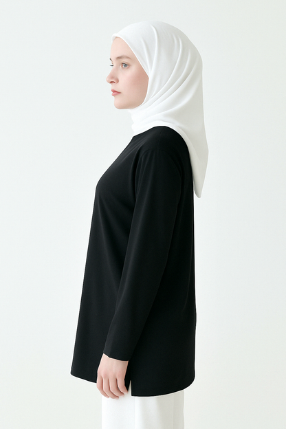 Long-Sleeved Tunic (Bandana Included) - Black