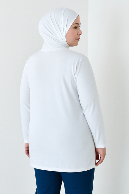 Long-Sleeved Tunic (Bandana Included) - White