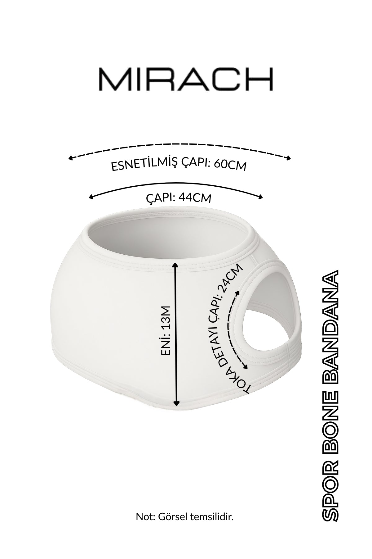 2'li Paket Spor Bone Bandana - Siyah ve Beyaz