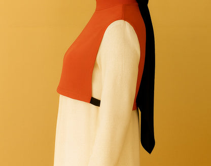 Balıkçı Yaka Kolsuz Boyunluk Modeli