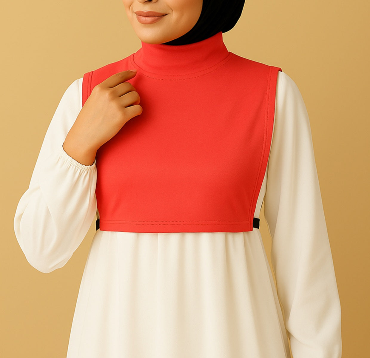 Balıkçı Yaka Kolsuz Boyunluk Modeli