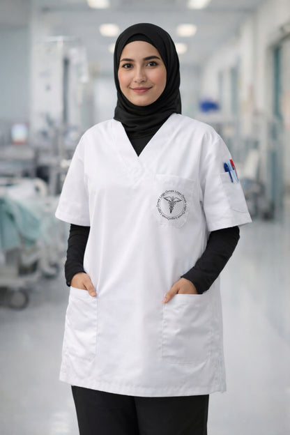 5'li Paket Tek Üst 4 Cepli Scrubs Forma