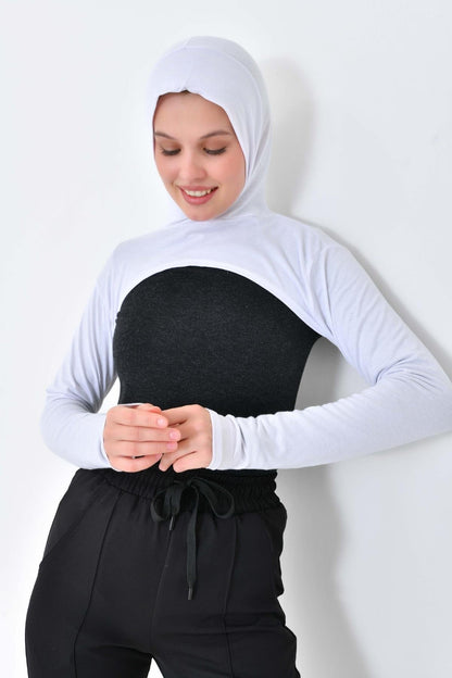 Boneli Boyunluklu Kolluk - Beyaz