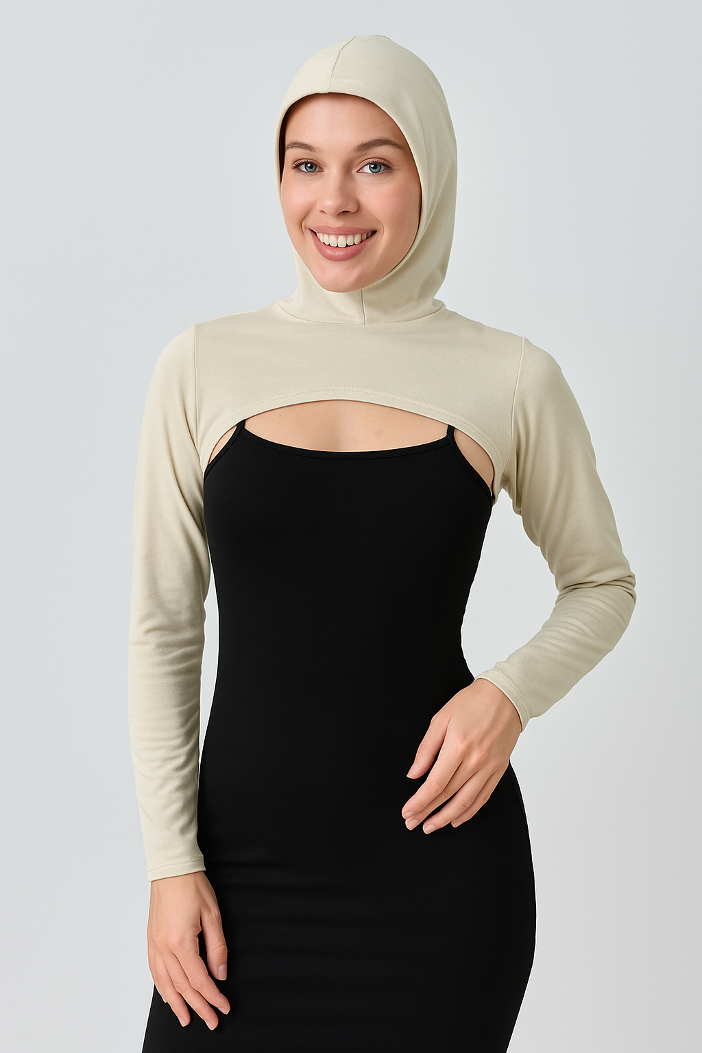 Boneli Boyunluklu Kolluk - Bej