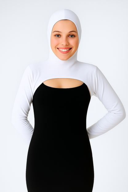 Boneli Boyunluklu Kolluk - Beyaz