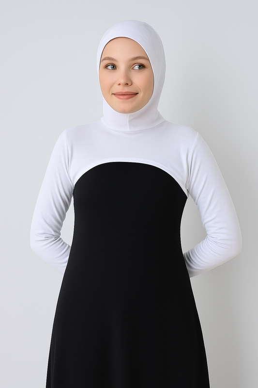 Boneli Boyunluklu Kolluk - Beyaz