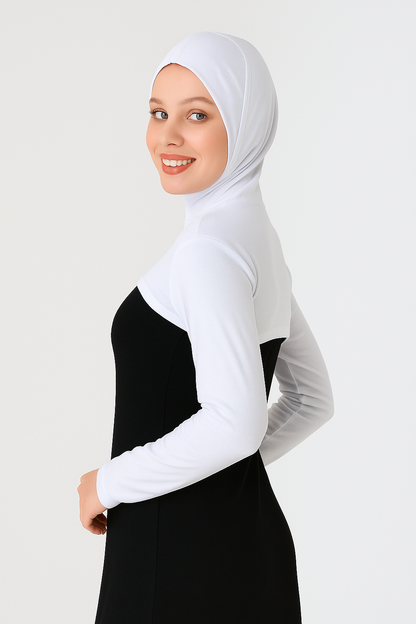 Boneli Boyunluklu Kolluk - Beyaz