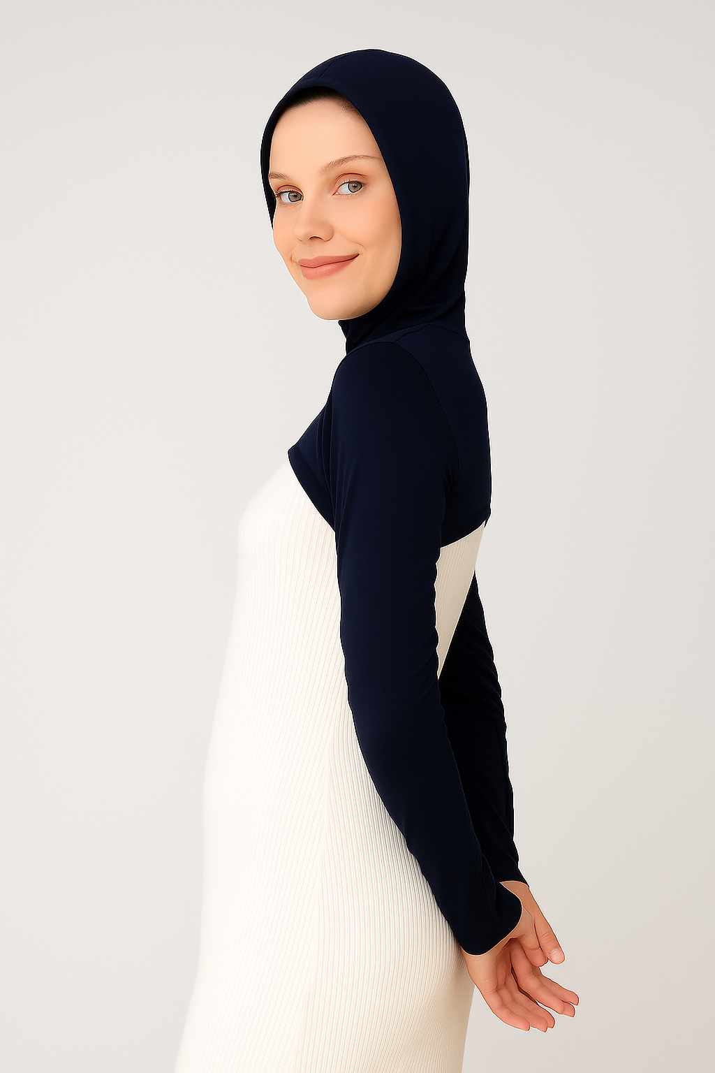 Boneli Boyunluklu Kolluk - Lacivert