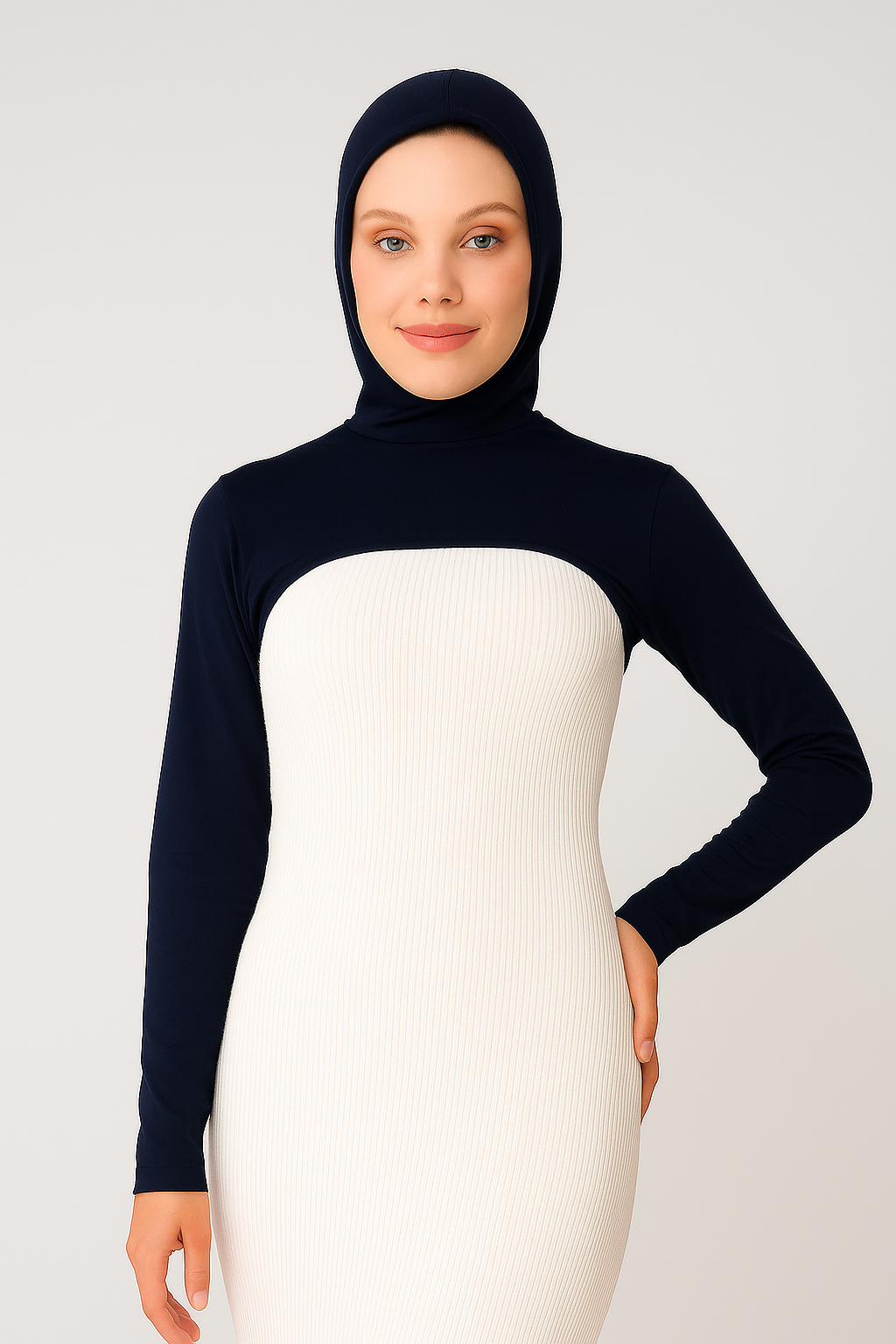 Boneli Boyunluklu Kolluk - Lacivert