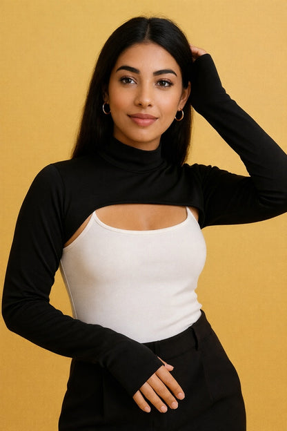 Dik Yaka Parmaklı Boyunluklu Kolluk Modeli