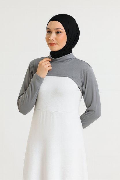 Dik Yaka Boyunluklu Kolluk - Gri