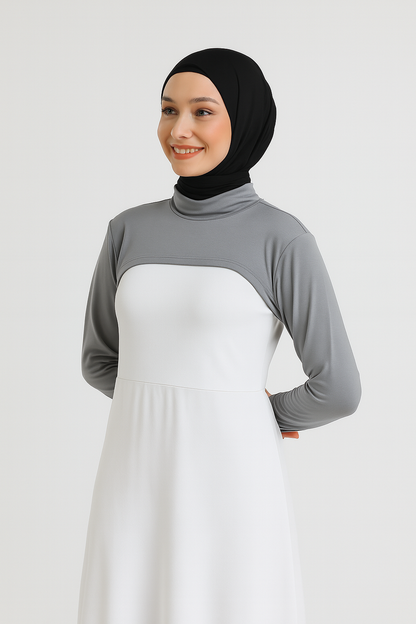 Dik Yaka Boyunluklu Kolluk - Gri