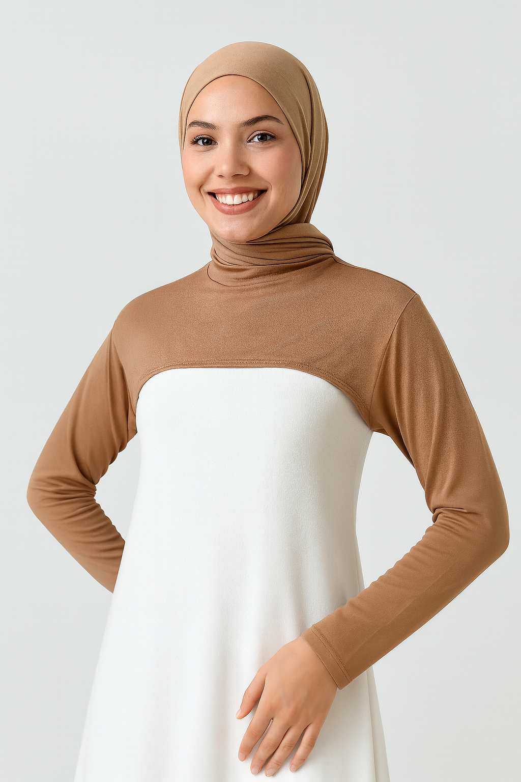 Dik Yaka Boyunluklu Kolluk - Kahve