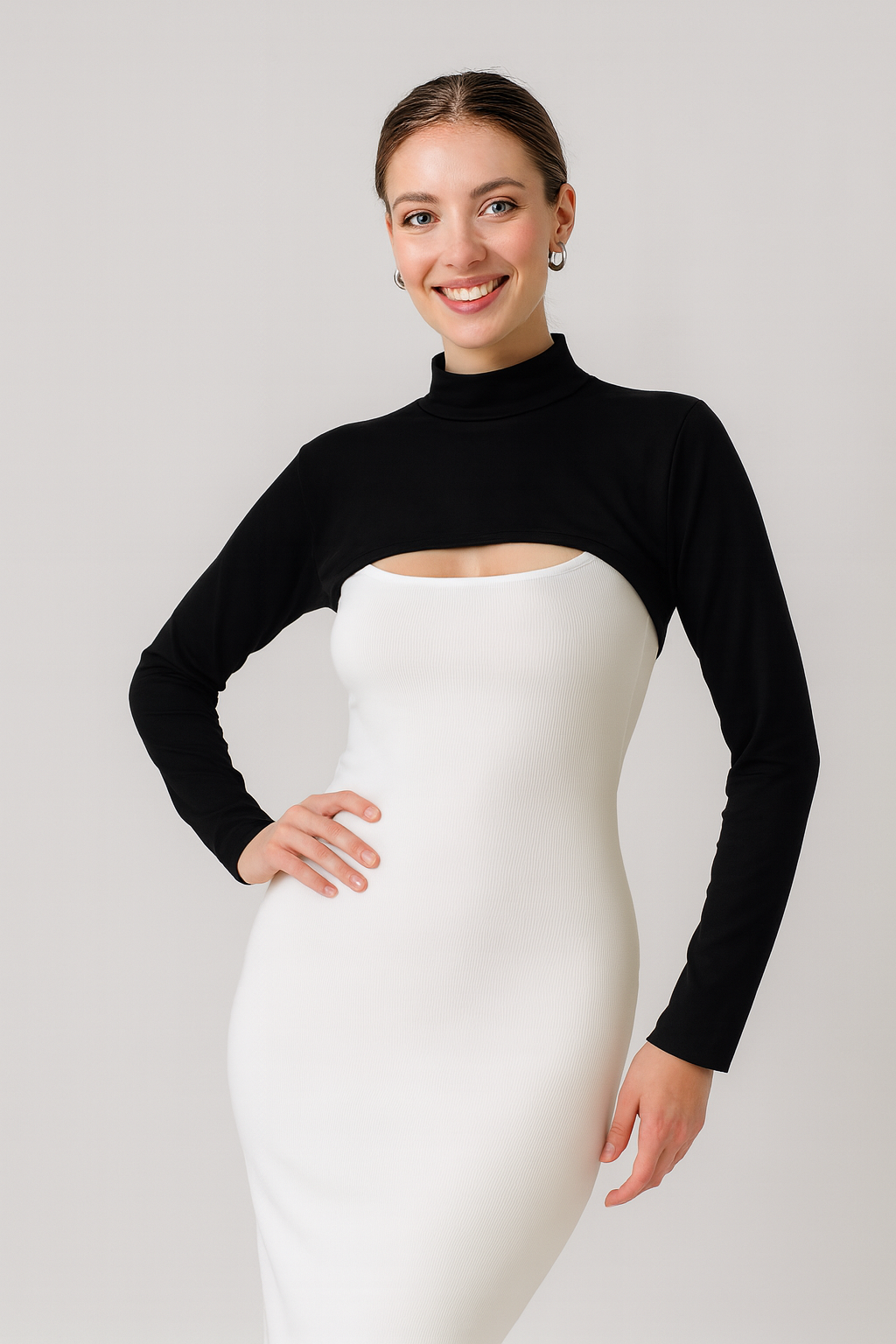 Siyah Boyunluklu Tesettür Kolluk