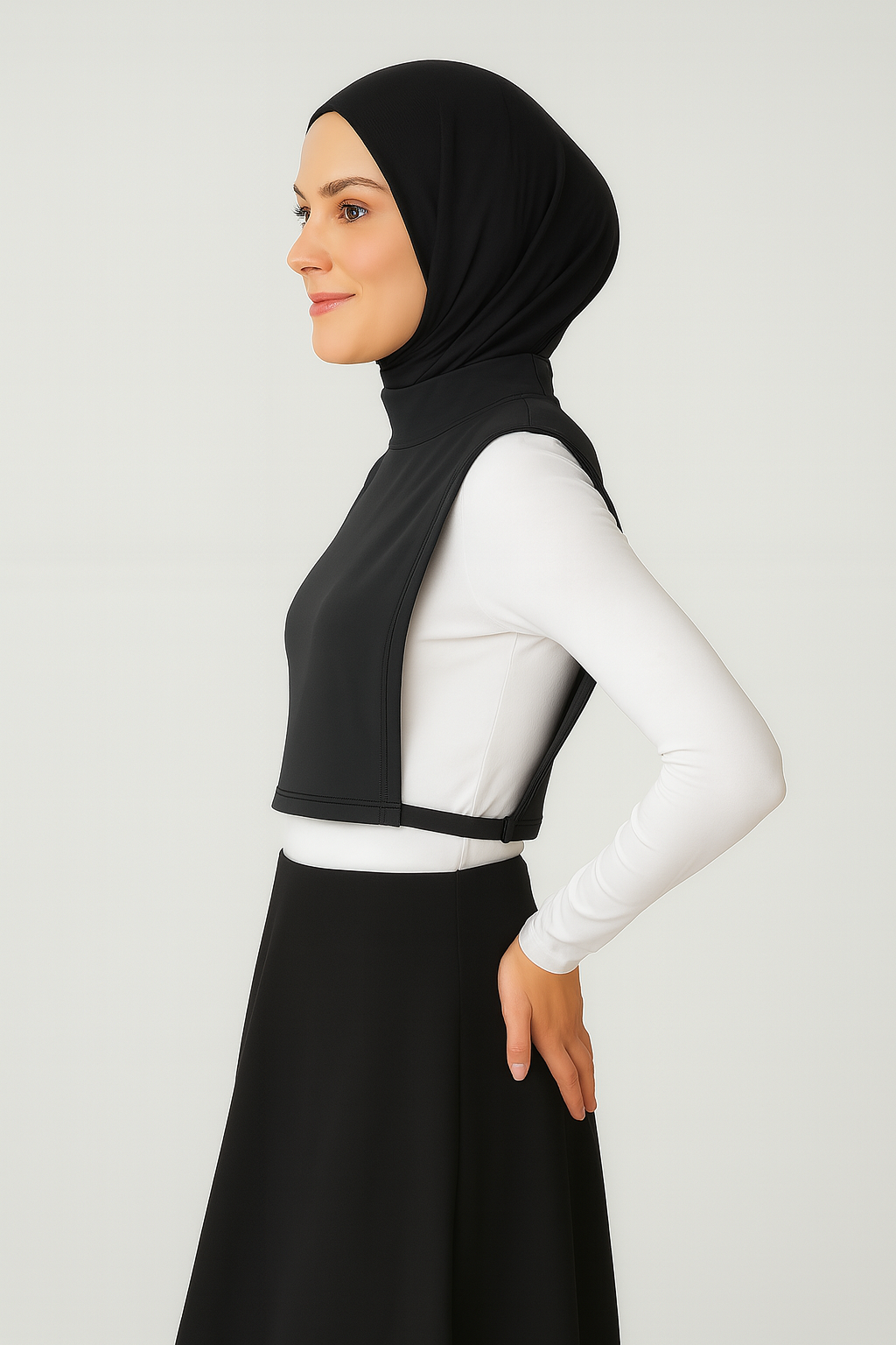 طوق رقبة بدون أكمام للصياد - فحمي