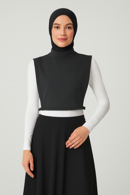 طوق رقبة بدون أكمام للصياد - فحمي