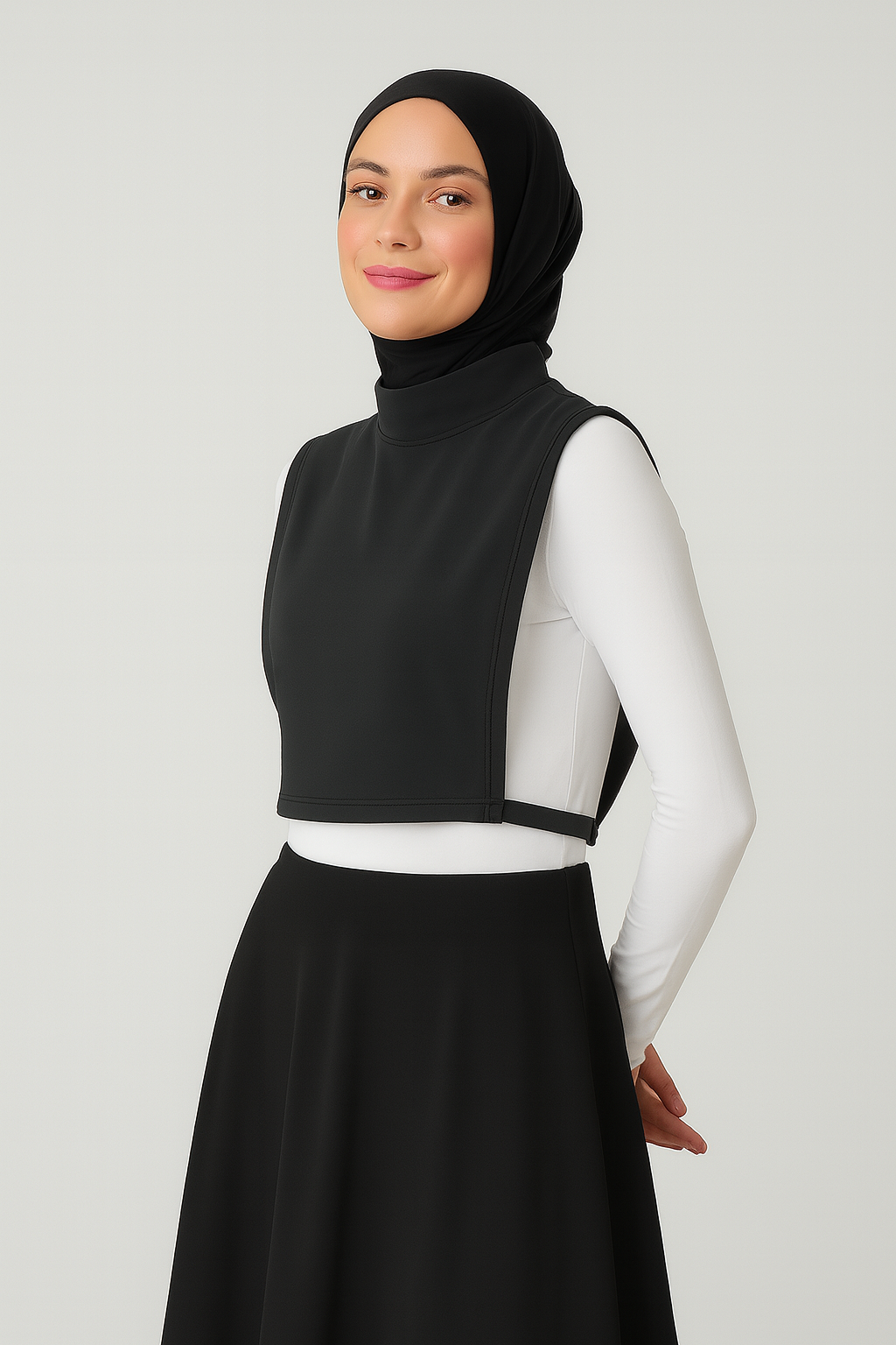 طوق رقبة بدون أكمام للصياد - فحمي