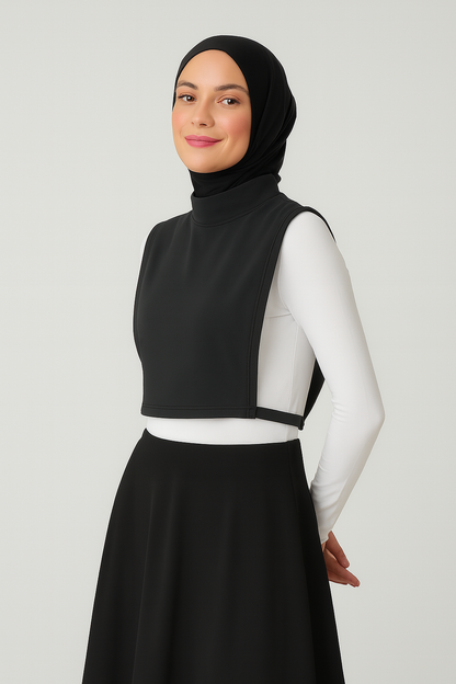 طوق رقبة بدون أكمام للصياد - فحمي