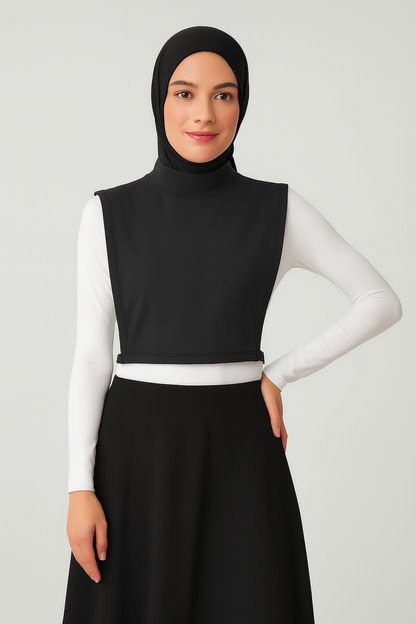 طوق رقبة بدون أكمام للصياد - فحمي