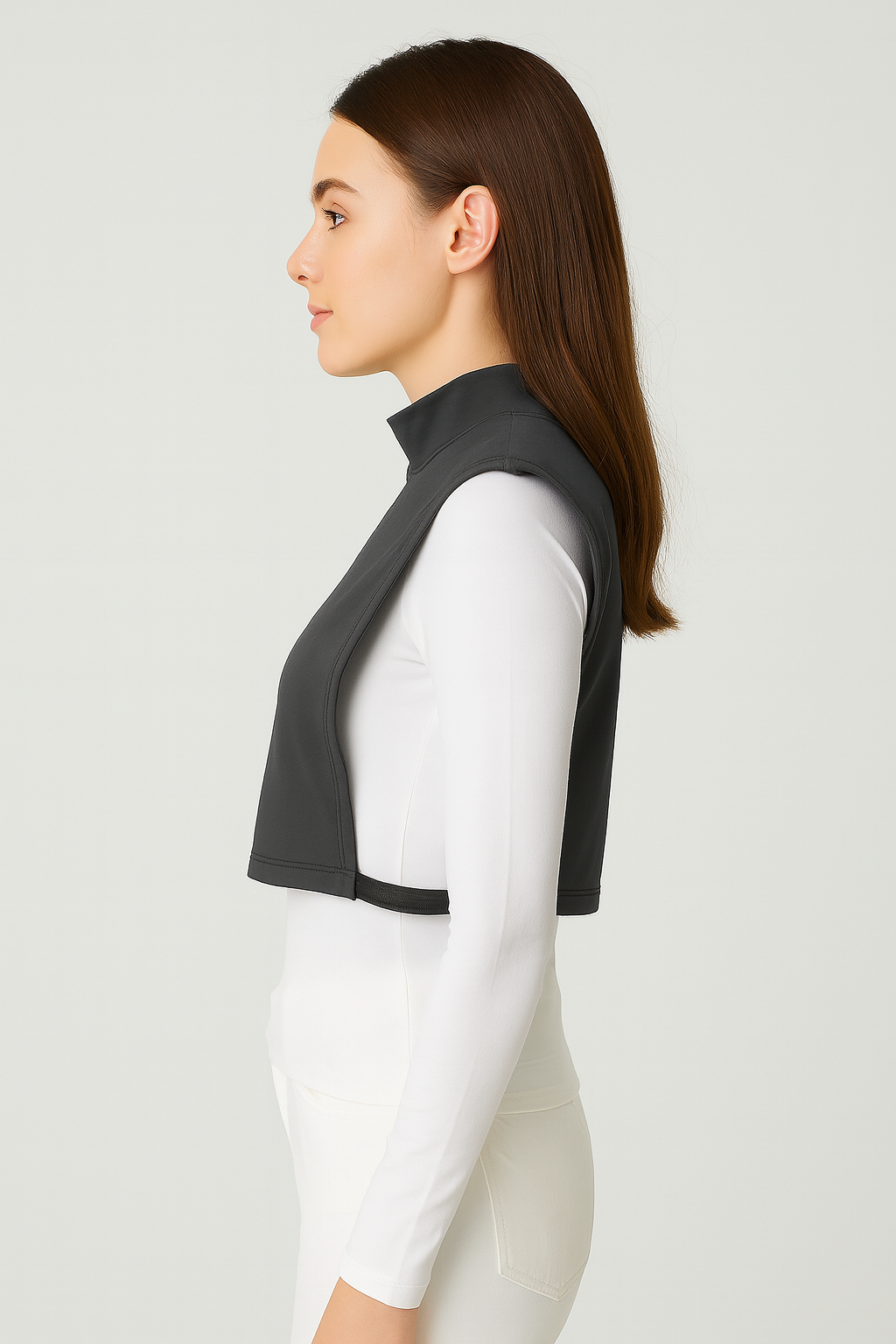 طوق رقبة بدون أكمام للصياد - فحمي