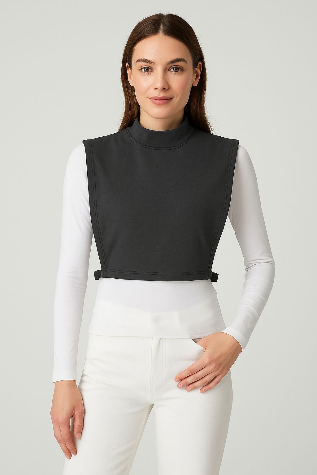 طوق رقبة بدون أكمام للصياد - فحمي