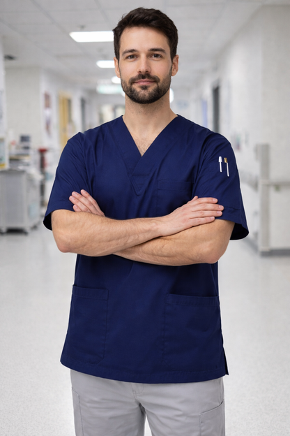 قميص تنظيف من قطعة واحدة - أسود