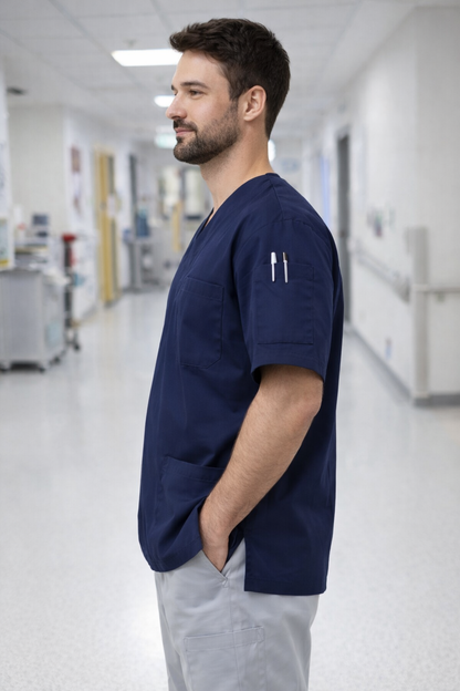 قميص تنظيف من قطعة واحدة - أسود