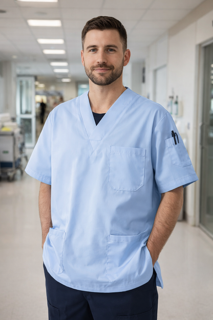 قميص تنظيف من قطعة واحدة - أسود