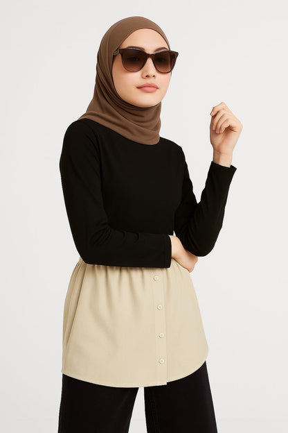 Gömlek Etek - Bej