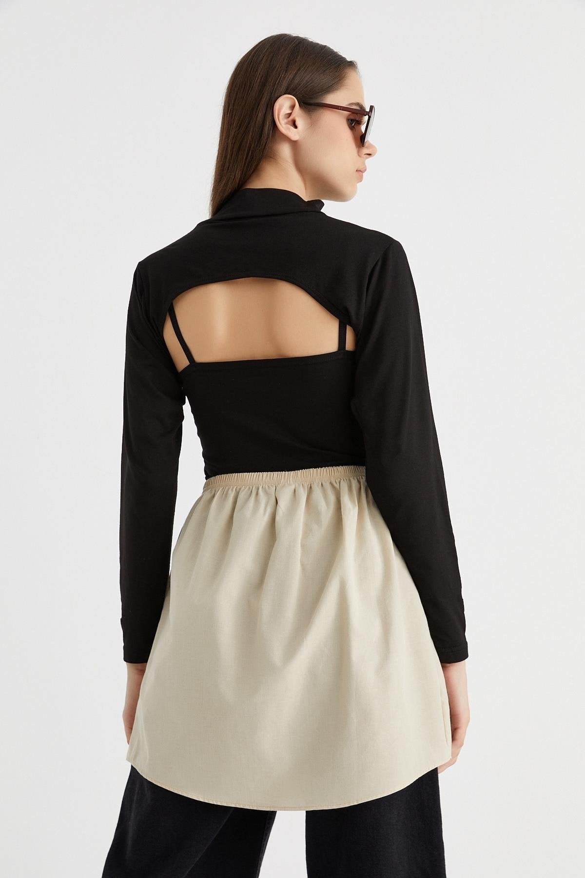 Gömlek Etek - Bej
