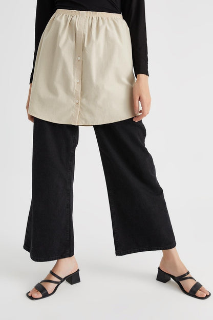 Gömlek Etek - Bej