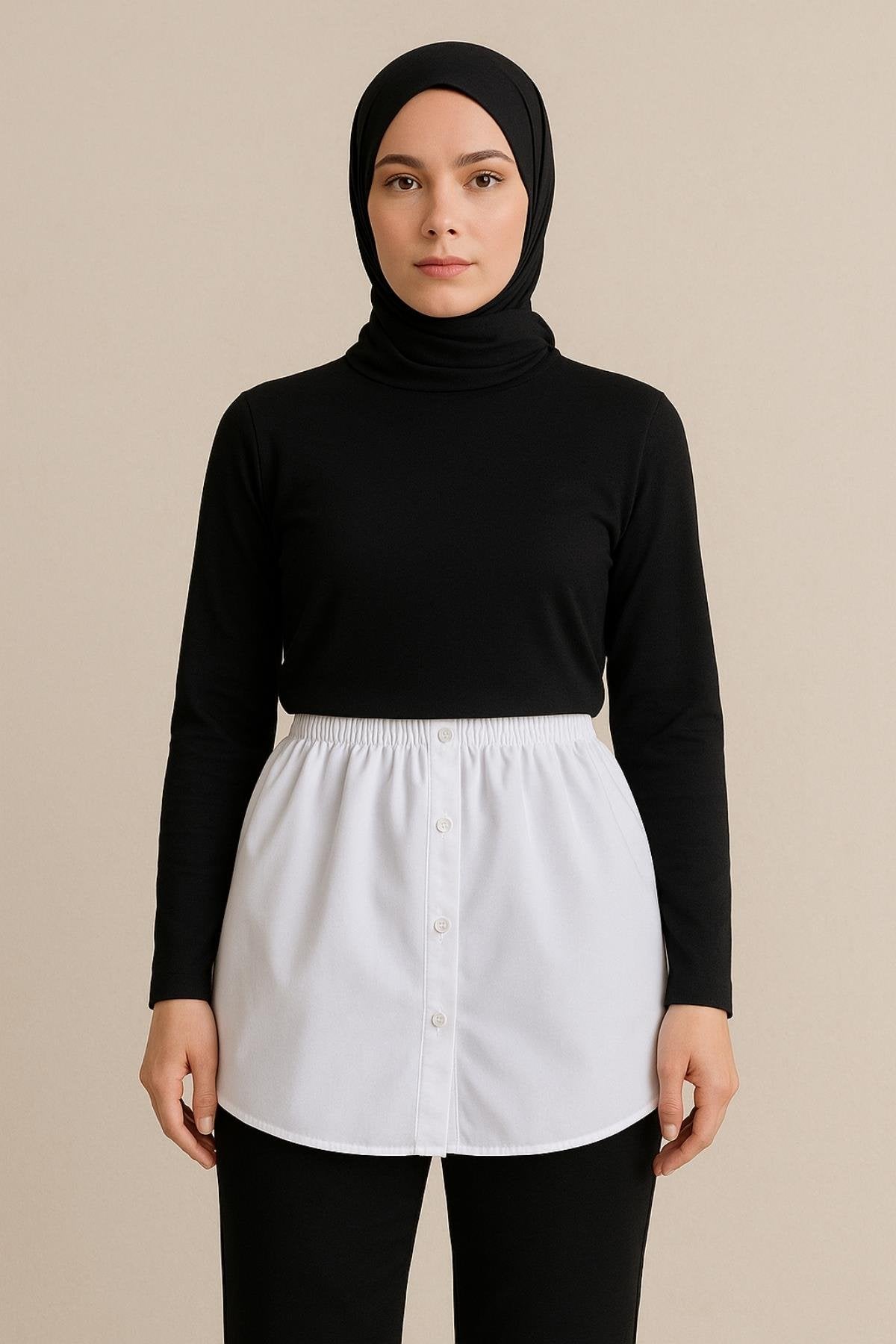 Gömlek Etek - Beyaz