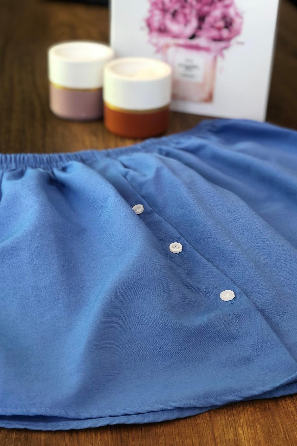 Gömlek Etek - Kot Rengi